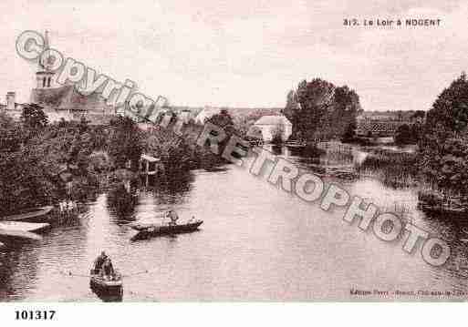 Ville de NOGENTSURLOIR, carte postale ancienne