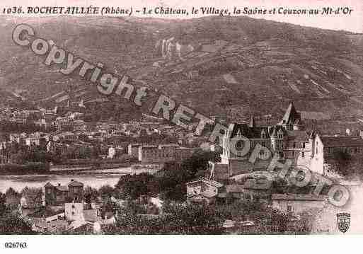 Ville de ROCHETAILLEESURSAONE, carte postale ancienne