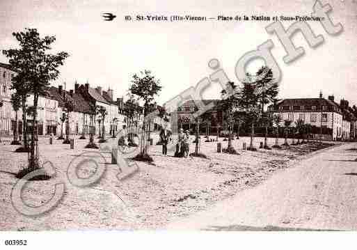 Ville de SAINTYRIEIXLAPERCHE, carte postale ancienne