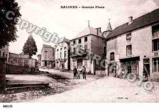 Ville de SALIVES, carte postale ancienne