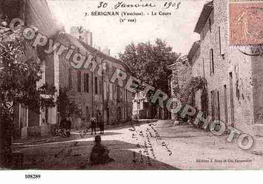 Ville de SERIGNANDUCOMTAT, carte postale ancienne