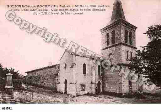 Ville de SOLIGNACSOUSROCHE, carte postale ancienne