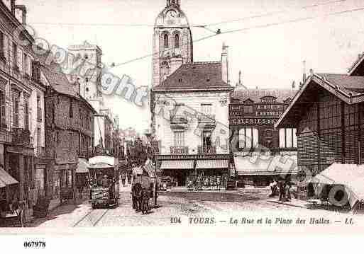 Ville de TOURS, carte postale ancienne