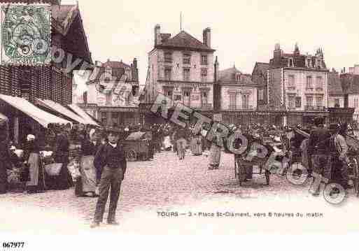 Ville de TOURS, carte postale ancienne