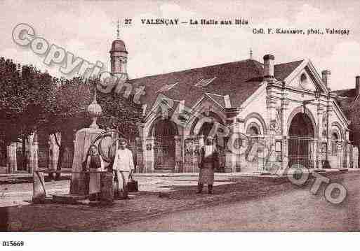 Ville de VALENCAY, carte postale ancienne