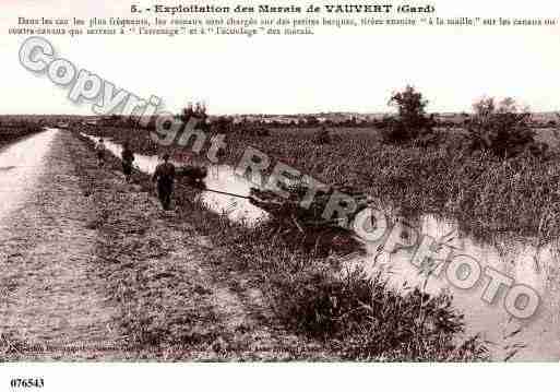 Ville de VAUVERT, carte postale ancienne