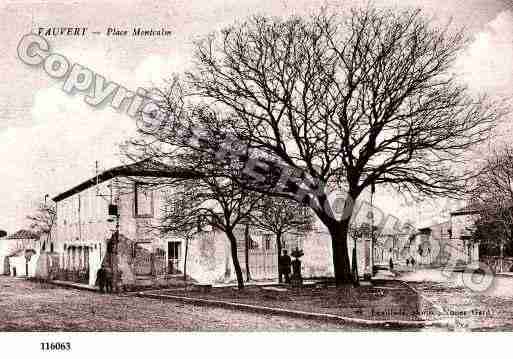 Ville de VAUVERT, carte postale ancienne