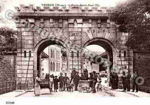 Ville de VERDUN, carte postale ancienne