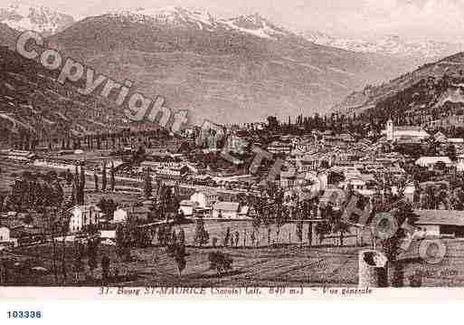 Ville de BOURGSAINTMAURICE, carte postale ancienne
