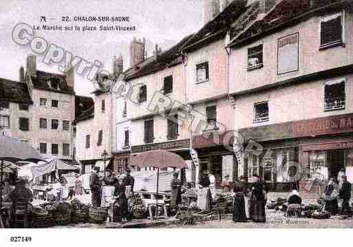 Ville de CHALONSURSAONE, carte postale ancienne