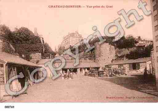 Ville de CHATEAUGONTIERBAZOUGES, carte postale ancienne