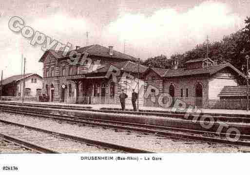 Ville de DRUSENHEIM, carte postale ancienne