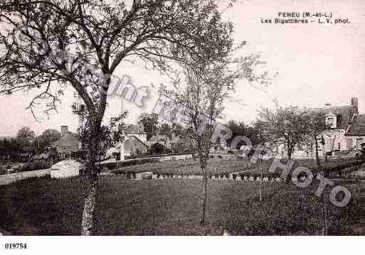 Ville de FENEU, carte postale ancienne