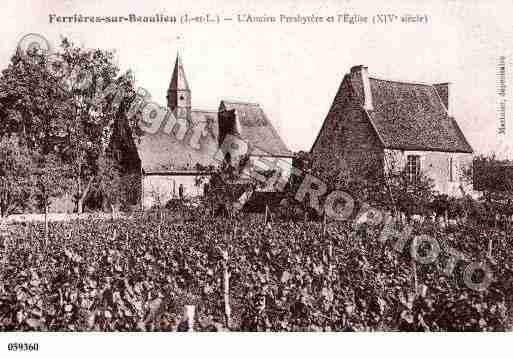 Ville de FERRIERESURBEAULIEU, carte postale ancienne