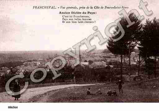 Ville de FRANCHEVAL, carte postale ancienne