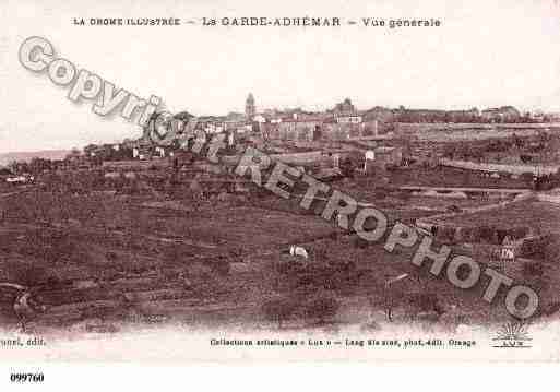 Ville de GARDEADHEMAR(LA), carte postale ancienne