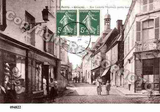 Ville de GRACAY, carte postale ancienne