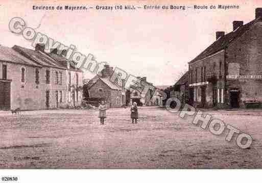 Ville de GRAZAY, carte postale ancienne