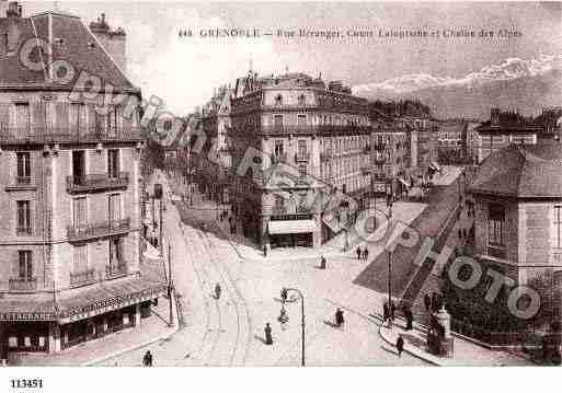 Ville de GRENOBLE, carte postale ancienne