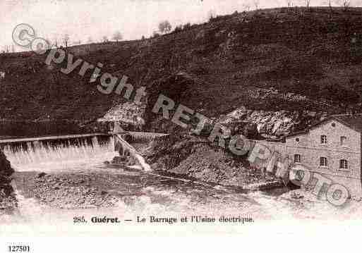 Ville de GUERET, carte postale ancienne