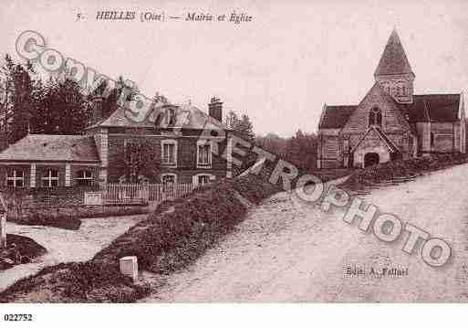 Ville de HEILLES, carte postale ancienne