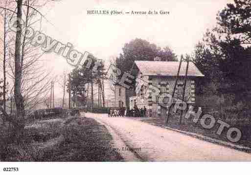 Ville de HEILLES, carte postale ancienne