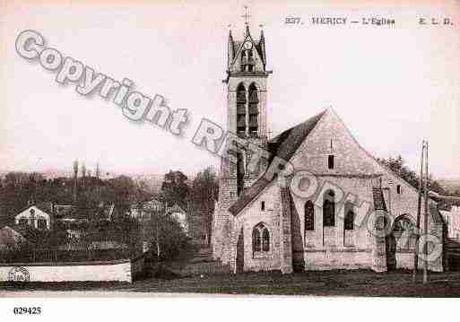 Ville de HERICY, carte postale ancienne