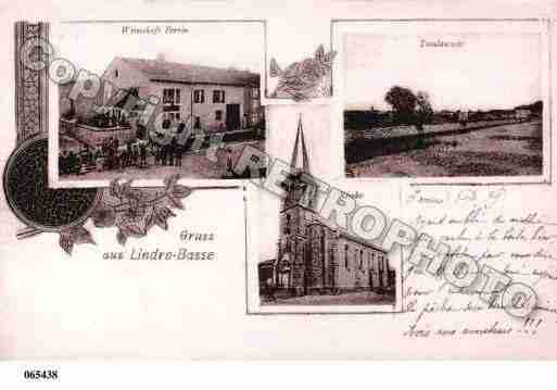 Ville de LINDREBASSE, carte postale ancienne