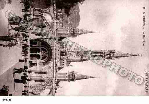 Ville de LOURDES, carte postale ancienne