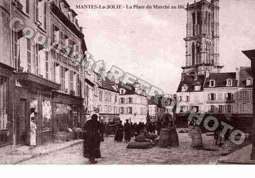 Ville de MANTES, carte postale ancienne