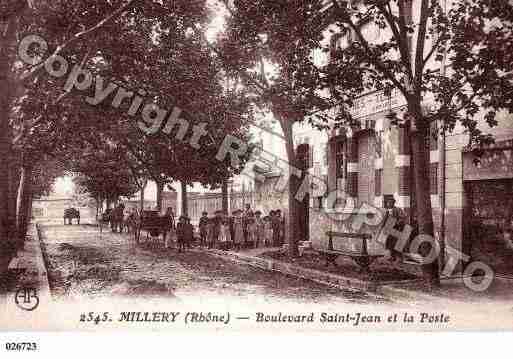 Ville de MILLERY, carte postale ancienne