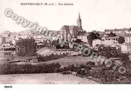 Ville de MONTREVAULT, carte postale ancienne