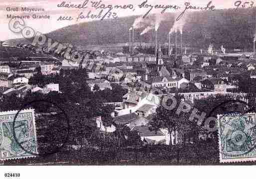 Ville de MOYEUVREGRANDE, carte postale ancienne