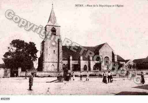 Ville de NITRY, carte postale ancienne