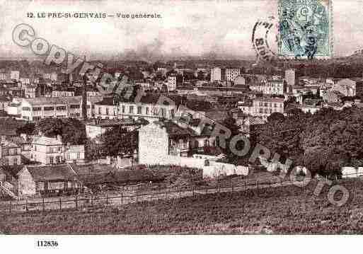 Ville de PRESTGERVAIS(LE), carte postale ancienne