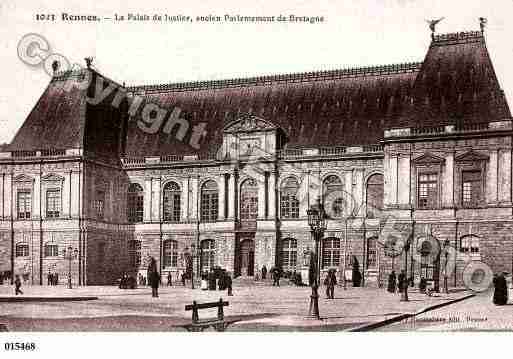 Ville de RENNES, carte postale ancienne