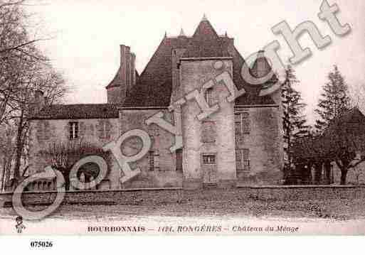 Ville de RONGERES, carte postale ancienne