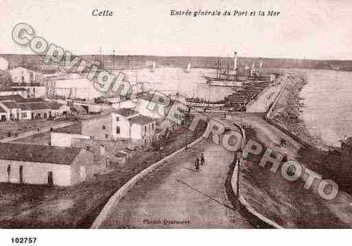 Ville de SETE, carte postale ancienne