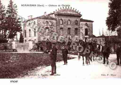 Ville de SOMMIERES, carte postale ancienne