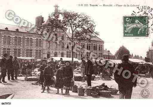 Ville de TOURS, carte postale ancienne