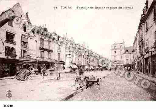 Ville de TOURS, carte postale ancienne