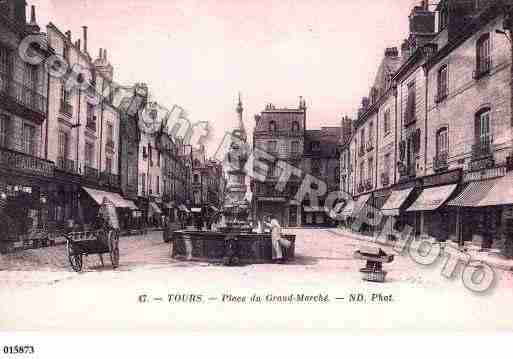 Ville de TOURS, carte postale ancienne