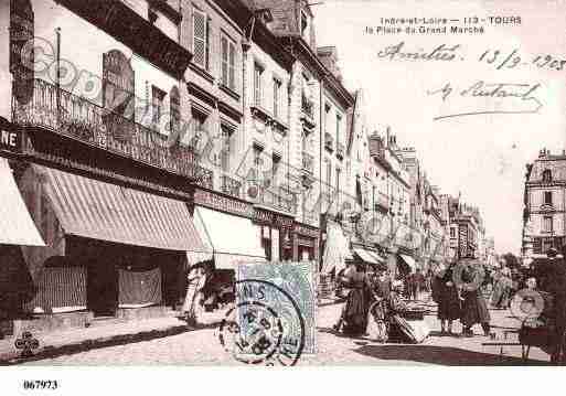 Ville de TOURS, carte postale ancienne