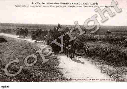 Ville de VAUVERT, carte postale ancienne