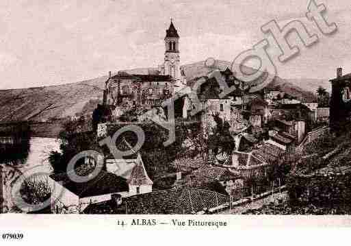 Ville de ALBAS, carte postale ancienne