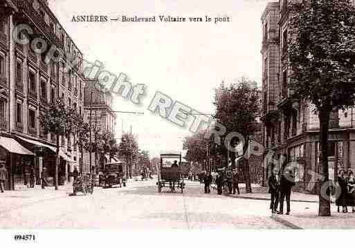 Ville de ASNIERESSURSEINE, carte postale ancienne