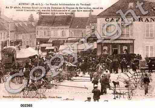 Ville de AUNEAU, carte postale ancienne