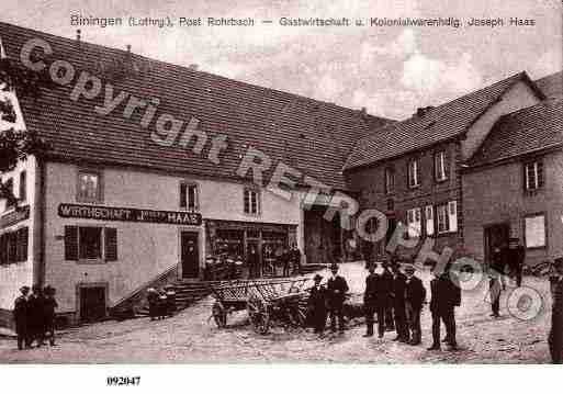 Ville de BINING, carte postale ancienne