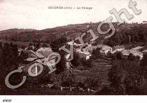 Ville de CEIGNES, carte postale ancienne