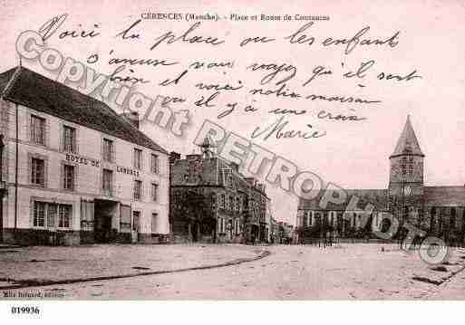 Ville de CERENCES, carte postale ancienne